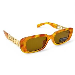 Steve Madden Women Sunglasses Felicia Orange Tortoise Rectangular Frame NWT